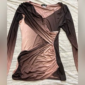 Satin like faux wrap top by Venus size a no tags never worn